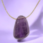 Pendentif Améthyste sur Cordon Or réglable (s)