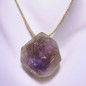 Pendentif Améthyste sur Cordon Or réglable (s)