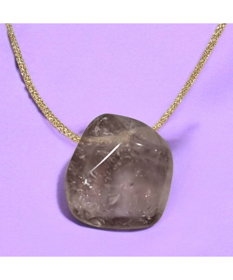 Pendentif Améthyste sur Cordon Or réglable (s)