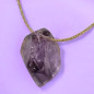 Pendentif Améthyste sur Cordon Or réglable (s)