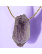 Pendentif Améthyste sur Cordon Or réglable (s)