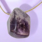 Pendentif Améthyste sur Cordon Or réglable (s)