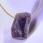 Pendentif Améthyste sur Cordon Or réglable (s)