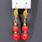 Boucles Corail Bambou Plaqué or (s)