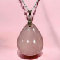 Pendentif Quartz rose Goutte avec Chaine (s)