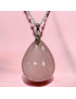 Pendentif Quartz rose Goutte avec Chaine (s)
