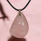Pendentif Quartz rose avec Cordon (s)