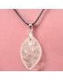 Pendentif Quartz rose avec Cordon (s)