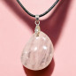 Pendentif Quartz rose avec Cordon (s)