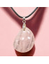Pendentif Quartz rose avec Cordon (s)