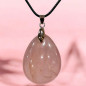 Pendentif Quartz rose avec Cordon (s)