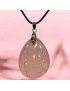 Pendentif Quartz rose avec Cordon (s)