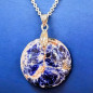 Pendentif Sodalite Rond avec Chaîne (s)