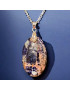 Pendentif Sodalite Ovale avec Chaîne (s)