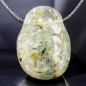 Pendentif Prehnite Epidote Ovale avec Cordon réglable (s)