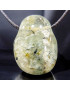 Pendentif Prehnite Epidote Ovale avec Cordon réglable (s)