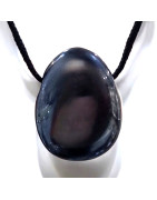 Pendentif Hématite Donut avec Cordon réglable (s)