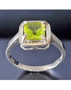 Bague Péridot Argent 925 Taille 58 (s)