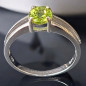 Bague Péridot Argent 925 Taille 57 (s)