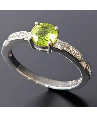 Bague Péridot Argent 925 Taille 58 (s)