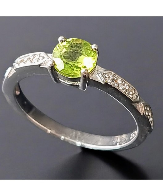 Bague Péridot Argent 925 Taille 58 (s)