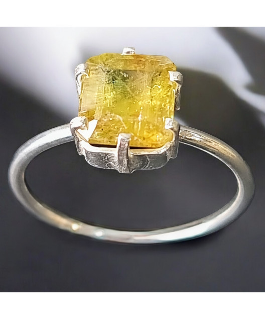 Bague Sphène Argent 925 Taille 51 (s)