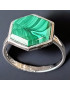 Bague Malachite Argent 925 Taille 58 (s)