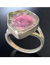 Bague Tourmaline Melon d'eau Argent 925 Taille 52 (s)