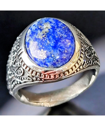 Bague Lapis-lazuli Acier inox Taille 64 (s)