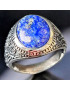 Bague Lapis-lazuli Acier inox Taille 64 (s)