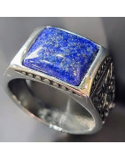 Bague Lapis-lazuli Acier inox Taille 62 (s)