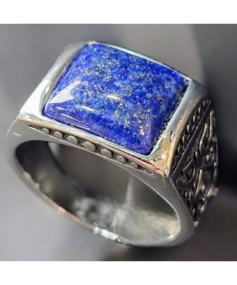 Bague Lapis-lazuli Acier inox Taille 62 (s)