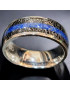 Anneau Lapis-lazuli Acier Titane Taille 63
