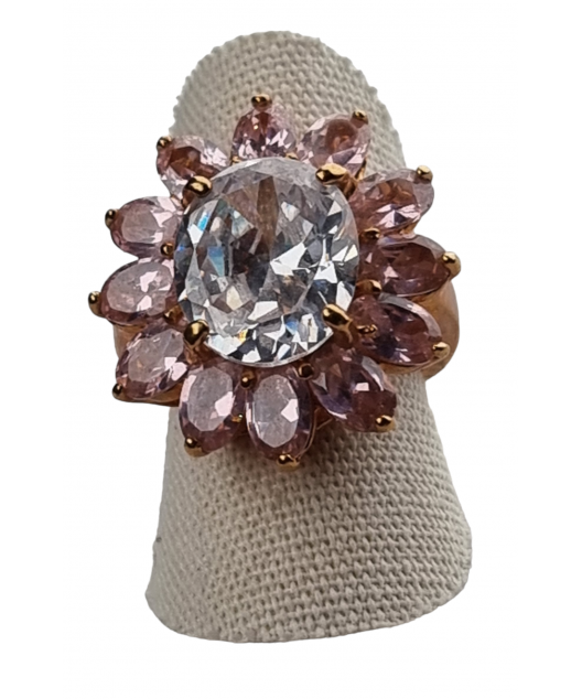 Bague Zirconium Plaquée or Taille 53