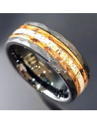 Anneau Œil de tigre Acier Titane Taille 63 (s)