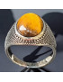 Bague Œil de tigre Acier inox Taille 64 (s)