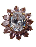 Bague Zirconium Plaquée or Taille 53