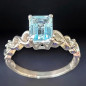 Bague Topaze bleue Argent 925 Taille 57 (s)