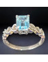 Bague Topaze bleue Argent 925 Taille 57 (s)