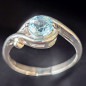 Bague Topaze bleue Argent 925 Taille 57 (s)