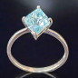 Bague Topaze bleue Argent 925 Taille 56 (s)