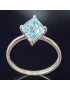 Bague Topaze bleue Argent 925 Taille 56 (s)