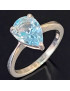 Bague Topaze bleue Argent 925 Taille 55 (s)