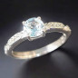 Bague Topaze bleue Argent 925 Taille 58 (s)