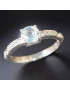 Bague Topaze bleue Argent 925 Taille 58 (s)