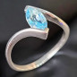 Bague Topaze bleue Argent 925 Taille 57 (s)