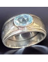 Bague Topaze bleue Argent 925 Taille 57 (s)