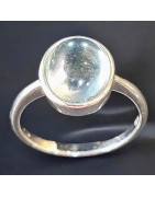 Bague Topaze bleue Argent 925 Taille 58 (s)
