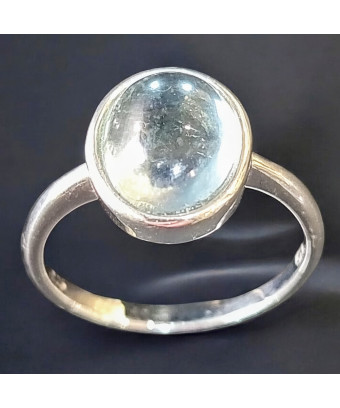 Bague Topaze bleue Argent 925 Taille 58 (s)