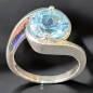 Bague Topaze bleue Argent 925 Taille 52 (s)